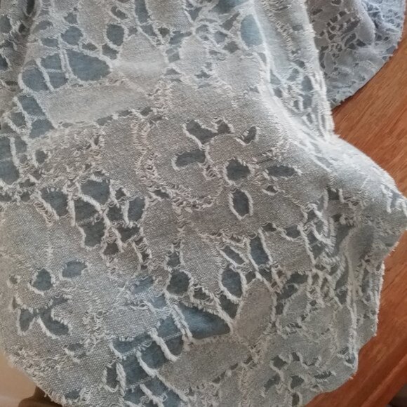 Dolan Maisie Blue Textured Floral Jumpsuit - Picture 10 of 16